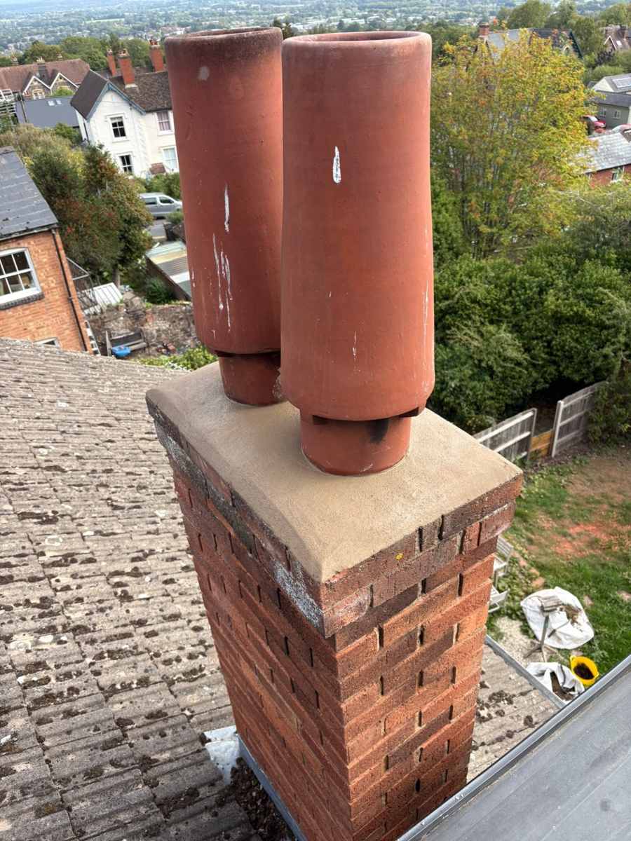 Chimney flaunching job completed — Hereford project, photo 2