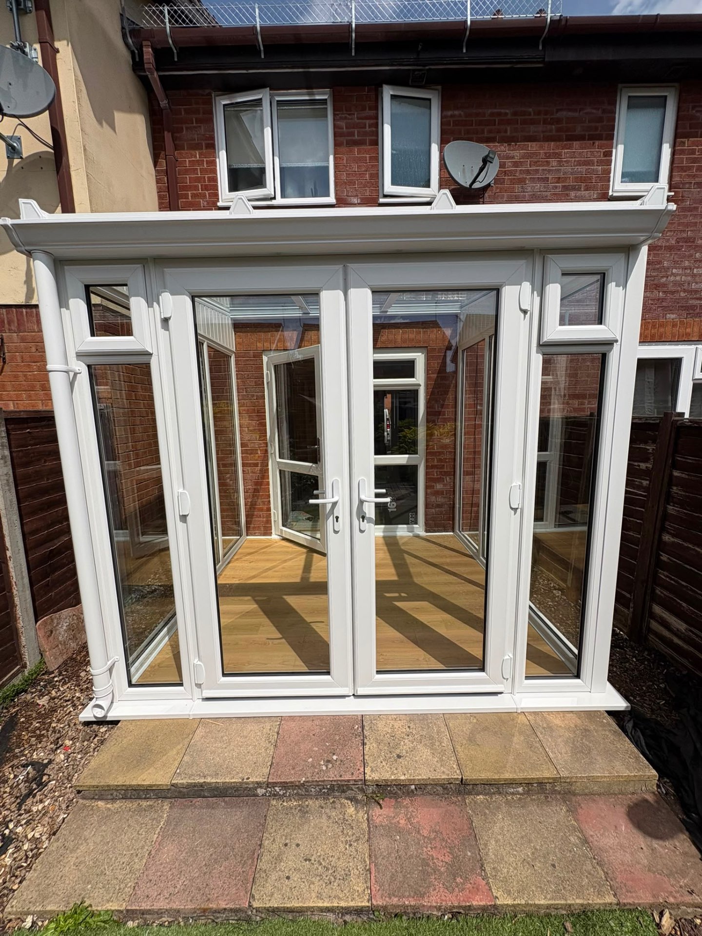 White uPVC & glass conservatory — Hereford project, photo 1