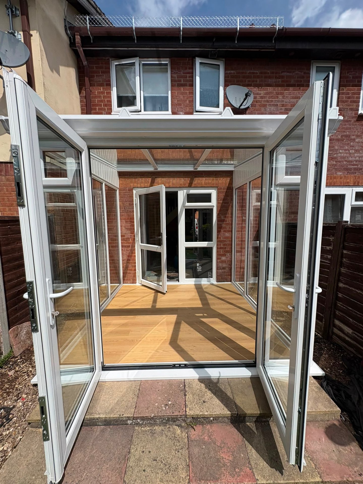 White uPVC & glass conservatory — Hereford project, photo 2